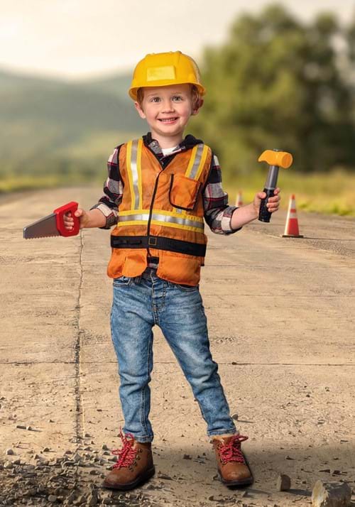 Construction Worker Boy's Toddler Costume Kit
